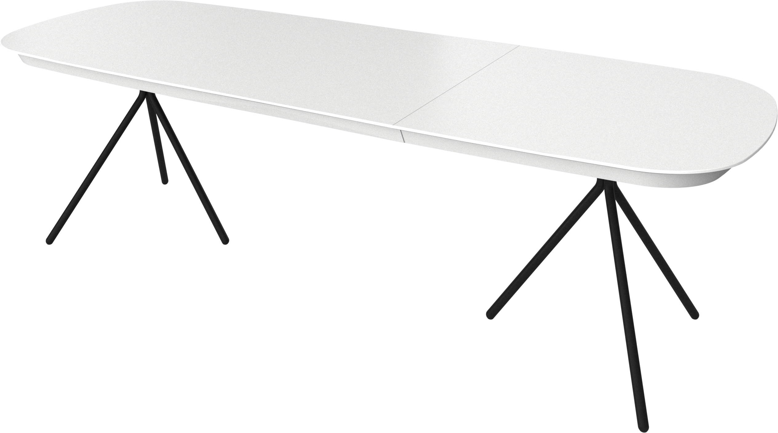 BoConcept Ottawa extendable dining table - matte white lacquered